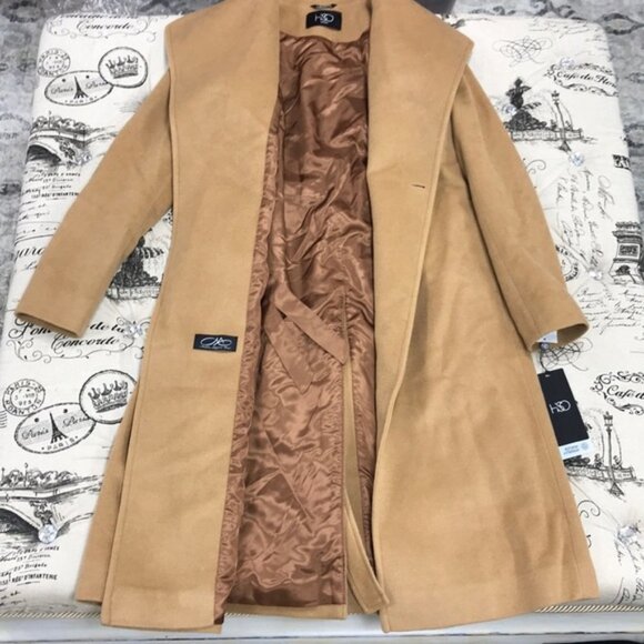 Women's HiSO Alpaca Blend Wrap Coat - Picture 5 of 9